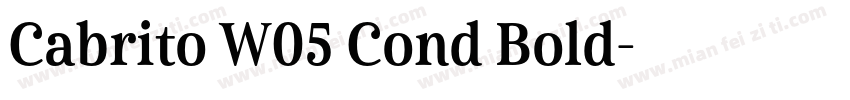 Cabrito W05 Cond Bold字体转换